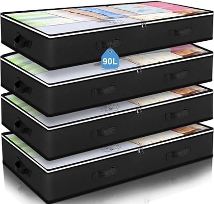 Budding Joy 90L embalagens de armazenamento para debaixo da cama, organizadores de armários e caixas de armazenamento, sacos de armazenamento dobráveis para debaixo da cama