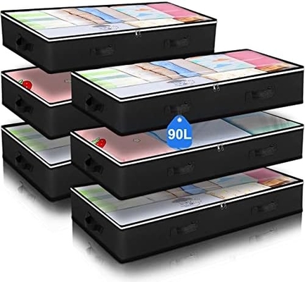 Budding Joy 90L embalagens de armazenamento para debaixo da cama, organizadores de armários e caixas de armazenamento, sacos de armazenamento dobráveis para debaixo da cama