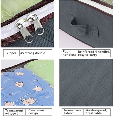 Budding Joy 90L embalagens de armazenamento para debaixo da cama, organizadores de armários e caixas de armazenamento, sacos de armazenamento dobráveis para debaixo da cama