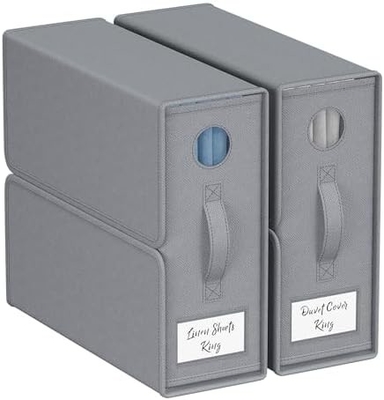 Organizadores e armazenamento de lençóis, 4-Pack, Queen/King Size (Grey), Organizador de lençóis de cama, contentores de armazenamento de tecido para lençóis de cama,