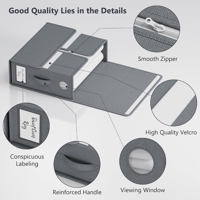 Organizadores e armazenamento de lençóis, 4-Pack, Queen/King Size (Grey), Organizador de lençóis de cama, contentores de armazenamento de tecido para lençóis de cama,
