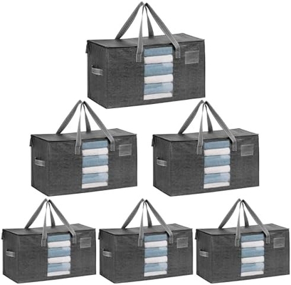 VENO 6 Pacotes de sacos de mudança, mantas e cobertores Sacos de armazenamento para armário, caixas de mudança, caixas com tampas alternativas,