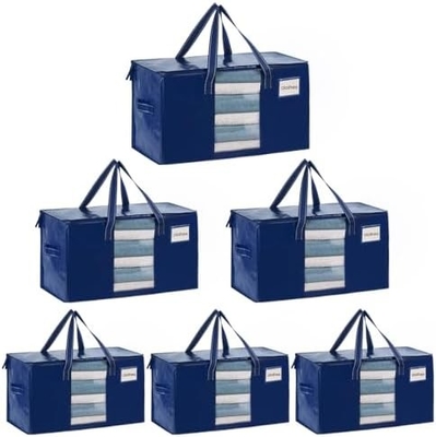 VENO 6 Pacotes de sacos de mudança, mantas e cobertores Sacos de armazenamento para armário, caixas de mudança, caixas com tampas alternativas,
