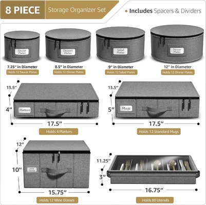Containers de armazenamento Sorbus China Hard Shell - Glass &amp; Dish Containers de armazenamento para transporte, deslocação,