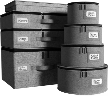 Containers de armazenamento Sorbus China Hard Shell - Glass &amp; Dish Containers de armazenamento para transporte, deslocação,