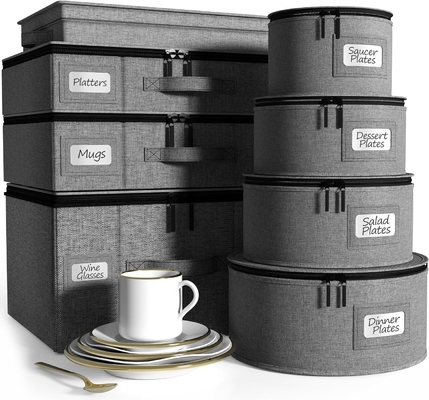 Containers de armazenamento Sorbus China Hard Shell - Glass &amp; Dish Containers de armazenamento para transporte, deslocação,