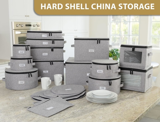 CHINA STORAGE - SET DE 6 CASOS PARA EXCESÓRIOS FINOS CHINA STORAGE - SEGURAS DE BATAS GRÁVICOS, TASCAS, PLATES PEQUENOS E GRANDE