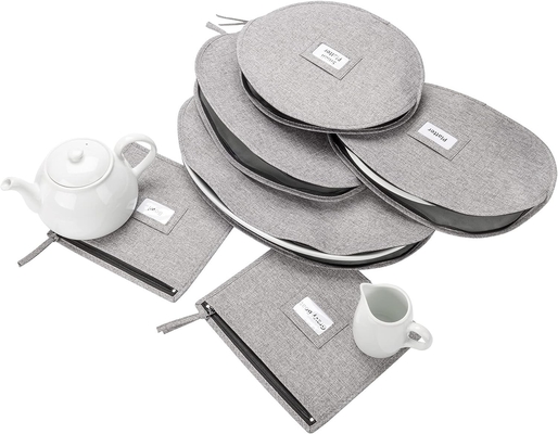 CHINA STORAGE - SET DE 6 CASOS PARA EXCESÓRIOS FINOS CHINA STORAGE - SEGURAS DE BATAS GRÁVICOS, TASCAS, PLATES PEQUENOS E GRANDE