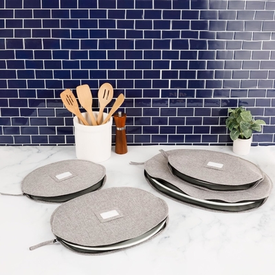 CHINA STORAGE - SET DE 6 CASOS PARA EXCESÓRIOS FINOS CHINA STORAGE - SEGURAS DE BATAS GRÁVICOS, TASCAS, PLATES PEQUENOS E GRANDE