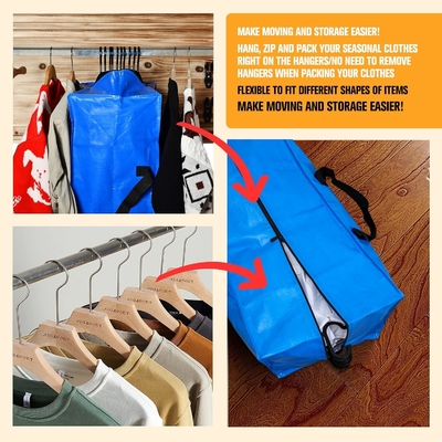 Sacos de mudança, sacos de armazenamento, sacos de armazenamento extra grandes para mudança de suprimentos, dormitórios universitários, armário do quarto,