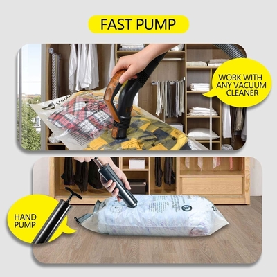 12 sacos de armazenamento a vácuo (3 X JUMBO, 3 X GRANDE, 3 X MEDIO, 3 X PEQUENO), sacos de compressão SEALER com poupança de espaço