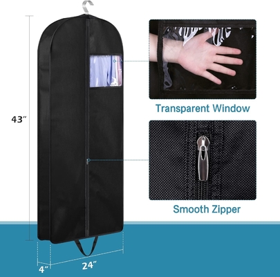 KIMBORA 43&quot; BOLSAS DE COVIDO PARA ALMARGO E VIAJAMENTO, BOLSAS DE VESTIMENTO HANGING GUSSETED PARA HOMENS BOLSA DE COVIDO COM MANTELAS para