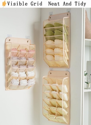 3D NUEVO ORGANIZADOR DE ARMÁRIO DURÁVEL COMPLETO DE POCAS DE MELHAS 3D, Prateleira de parede, guarda-roupa, saco de armazenamento pendurado (BEIGE-2PACK)