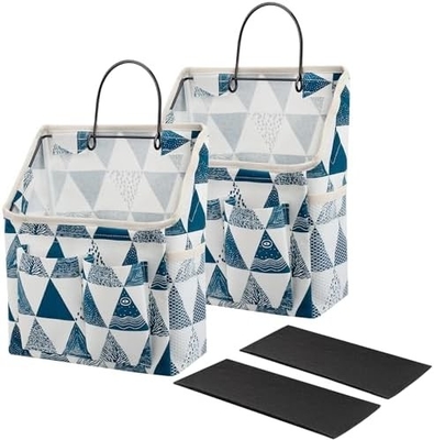 2 sacos organizador de sacos com bolsos para casa de banho cozinha quarto dormitório dormitório
