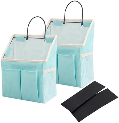 2 sacos organizador de sacos com bolsos para casa de banho cozinha quarto dormitório dormitório