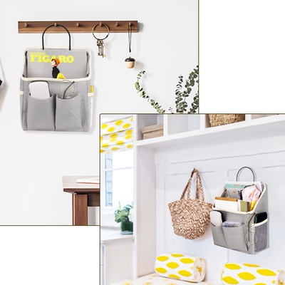 2 sacos organizador de sacos com bolsos para casa de banho cozinha quarto dormitório dormitório