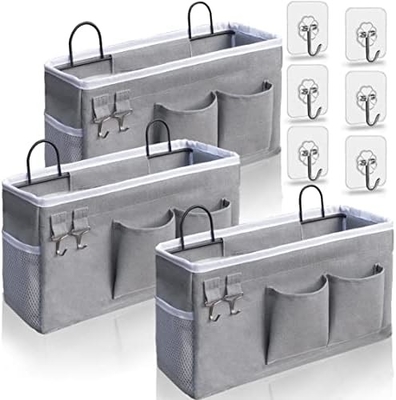 2 peças de cestas penduradas para organizar, cesto de armazenamento de tecido, organizador de parede para armário, cozinha, quarto, escritório,