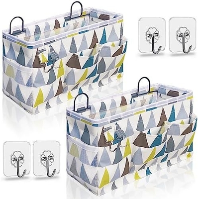 2 peças de cestas penduradas para organizar, cesto de armazenamento de tecido, organizador de parede para armário, cozinha, quarto, escritório,