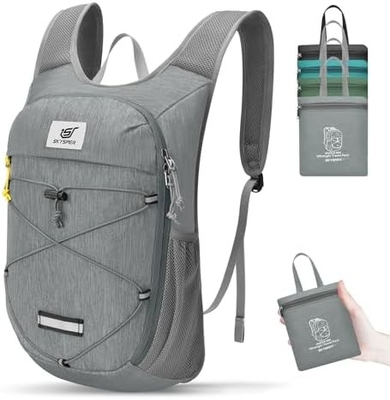 Mochila de caminhada dobrável SKYSPER - 10L Mochila de dia leve Mochilas de viagem respiráveis para homens Mulheres