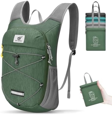 Mochila de caminhada dobrável SKYSPER - 10L Mochila de dia leve Mochilas de viagem respiráveis para homens Mulheres