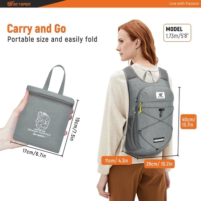 Mochila de caminhada dobrável SKYSPER - 10L Mochila de dia leve Mochilas de viagem respiráveis para homens Mulheres