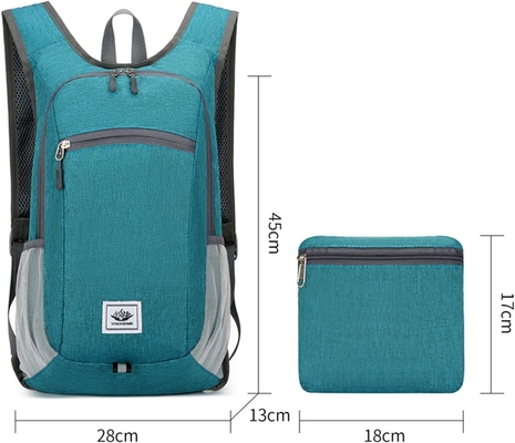 Mochila de caminhada de 15L Ultraleves Mochilas de caminhada de caminhada compactáveis resistentes à água Mochila de dia dobrável para viagens (cinza)