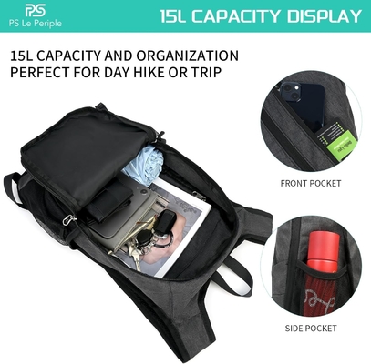 Mochila de caminhada 15L Mochila dobrável Mochila leve Mochila de viagem para viagens