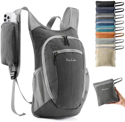 Mochila de caminhada pequena de 10L Mochila de viagem de dia Mochila leve de embalagem para mulheres Homens