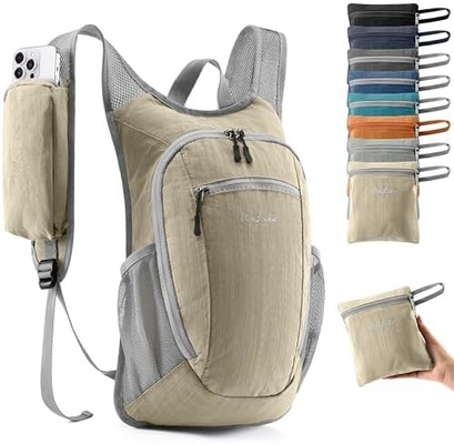 Mochila de caminhada pequena de 10L Mochila de viagem de dia Mochila leve de embalagem para mulheres Homens