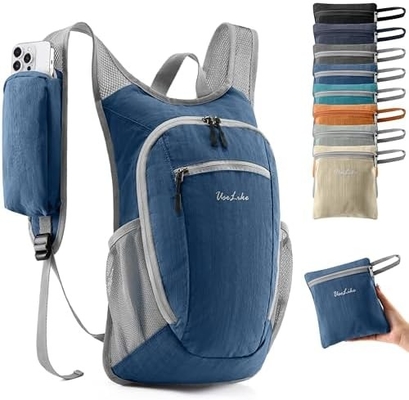 Mochila de caminhada pequena de 10L Mochila de viagem de dia Mochila leve de embalagem para mulheres Homens