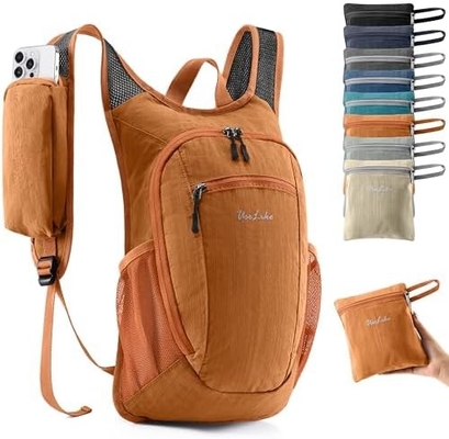 Mochila de caminhada pequena de 10L Mochila de viagem de dia Mochila leve de embalagem para mulheres Homens