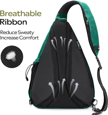 OutdoorMaster Sling Bag, Daypack de caminhada, Crossbody Shoulder Chest Urban Outdoor Travel Backpack para Mulheres e Homens