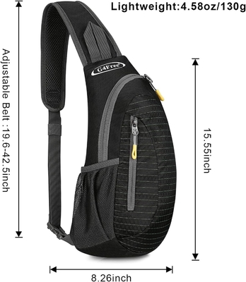 G4Free Sling Bags Homens e Mulheres Mochila de ombro Pequena Cruz Corpo Peito Mochila de Sling (Negro)