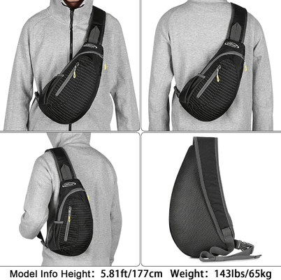 G4Free Sling Bags Homens e Mulheres Mochila de ombro Pequena Cruz Corpo Peito Mochila de Sling (Negro)