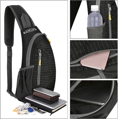 G4Free Sling Bags Homens e Mulheres Mochila de ombro Pequena Cruz Corpo Peito Mochila de Sling (Negro)