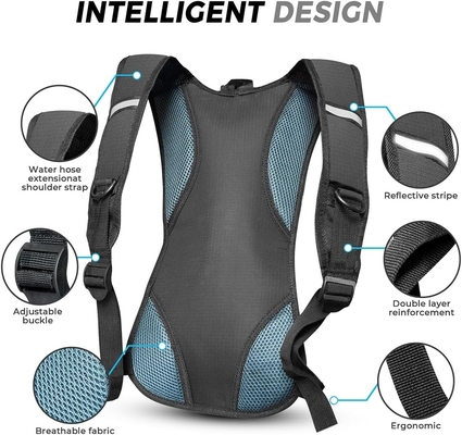 Mochila de hidratação Mochila de hidratação Mochila de água com 2L (70 onças) Bexiga de hidratação para homens Mulheres Crianças para correr