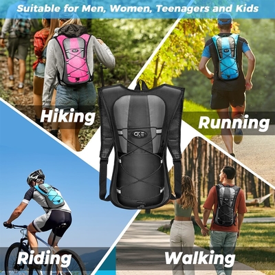 Mochila de hidratação Mochila de hidratação Mochila de água com 2L (70 onças) Bexiga de hidratação para homens Mulheres Crianças para correr