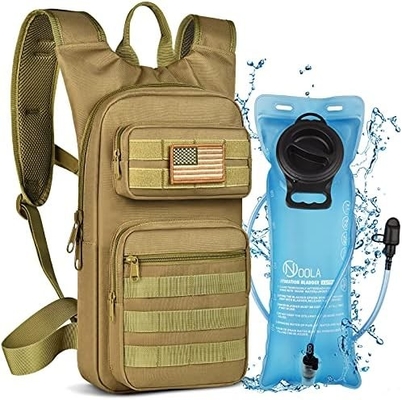 Mochila de hidratação com bexiga de água 3L TPU, Mochila de água Molle tática para homens Mulheres, Mochila de hidratação para caminhadas
