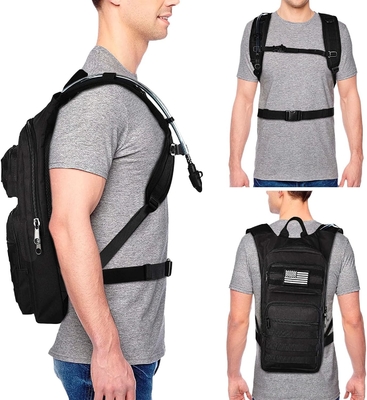 Mochila de hidratação com bexiga de água 3L TPU, Mochila de água Molle tática para homens Mulheres, Mochila de hidratação para caminhadas