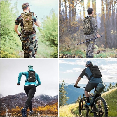 Mochila de hidratação com bexiga de água 3L TPU, Mochila de água Molle tática para homens Mulheres, Mochila de hidratação para caminhadas