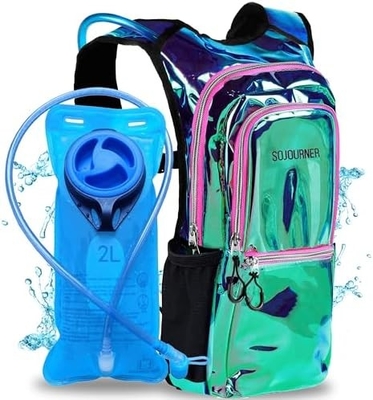 Sojourner Hydration Pack, Mochila de Hidratação - Mochila de água com 2 litros de bexiga de hidratação, Festival Essential - Rave