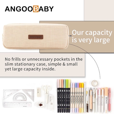 ANGOOBABY Pequena Caixa de Lápis Aluno Lápis Bolsa Moeda Bolsa Cosmética Saco Escritório Papeleria Organizador Para Adolescente Escola