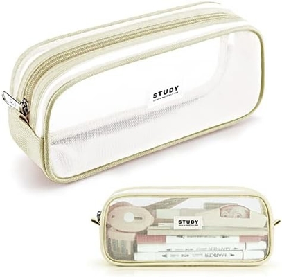 Caixa de lápis Kalidi Grid Mesh Caixa de lápis de grande capacidade Caixa de lápis grande Bolsa de lápis com fecho de fechadura Saco de papelada simples Caneta estética