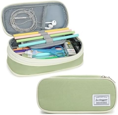 Caixa de lápis FUXINGYAO, Bolsa de lápis multi-localização, Saco de lápis portátil, Caixa de lápis para escritório ((NEGRO)
