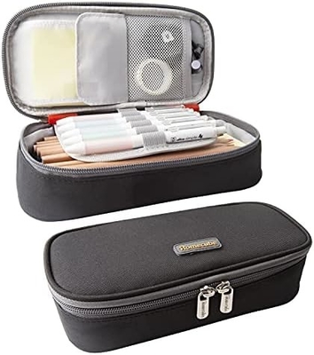 Homecube Casca de lápis Porta lápis caixa de maquiagem bolsas de tecido de oxford papelão de armazenamento grande