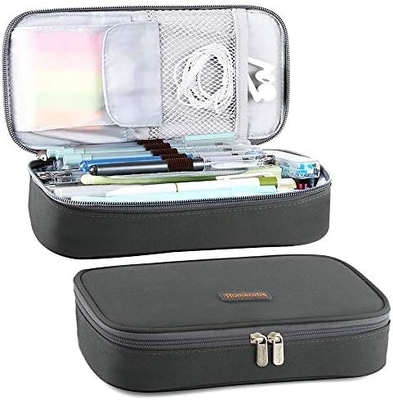 Homecube Casca de lápis Porta lápis caixa de maquiagem bolsas de tecido de oxford papelão de armazenamento grande