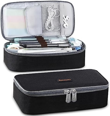 Homecube Casca de lápis Porta lápis caixa de maquiagem bolsas de tecido de oxford papelão de armazenamento grande