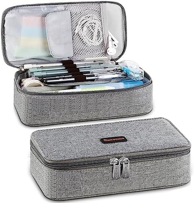 Homecube Casca de lápis Porta lápis caixa de maquiagem bolsas de tecido de oxford papelão de armazenamento grande