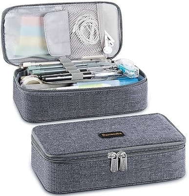 Homecube Casca de lápis Porta lápis caixa de maquiagem bolsas de tecido de oxford papelão de armazenamento grande