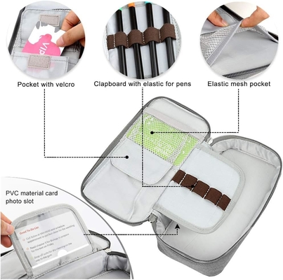Homecube Casca de lápis Porta lápis caixa de maquiagem bolsas de tecido de oxford papelão de armazenamento grande
